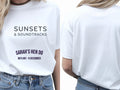 Personalised Ibiza Tee — white tee, front and back view