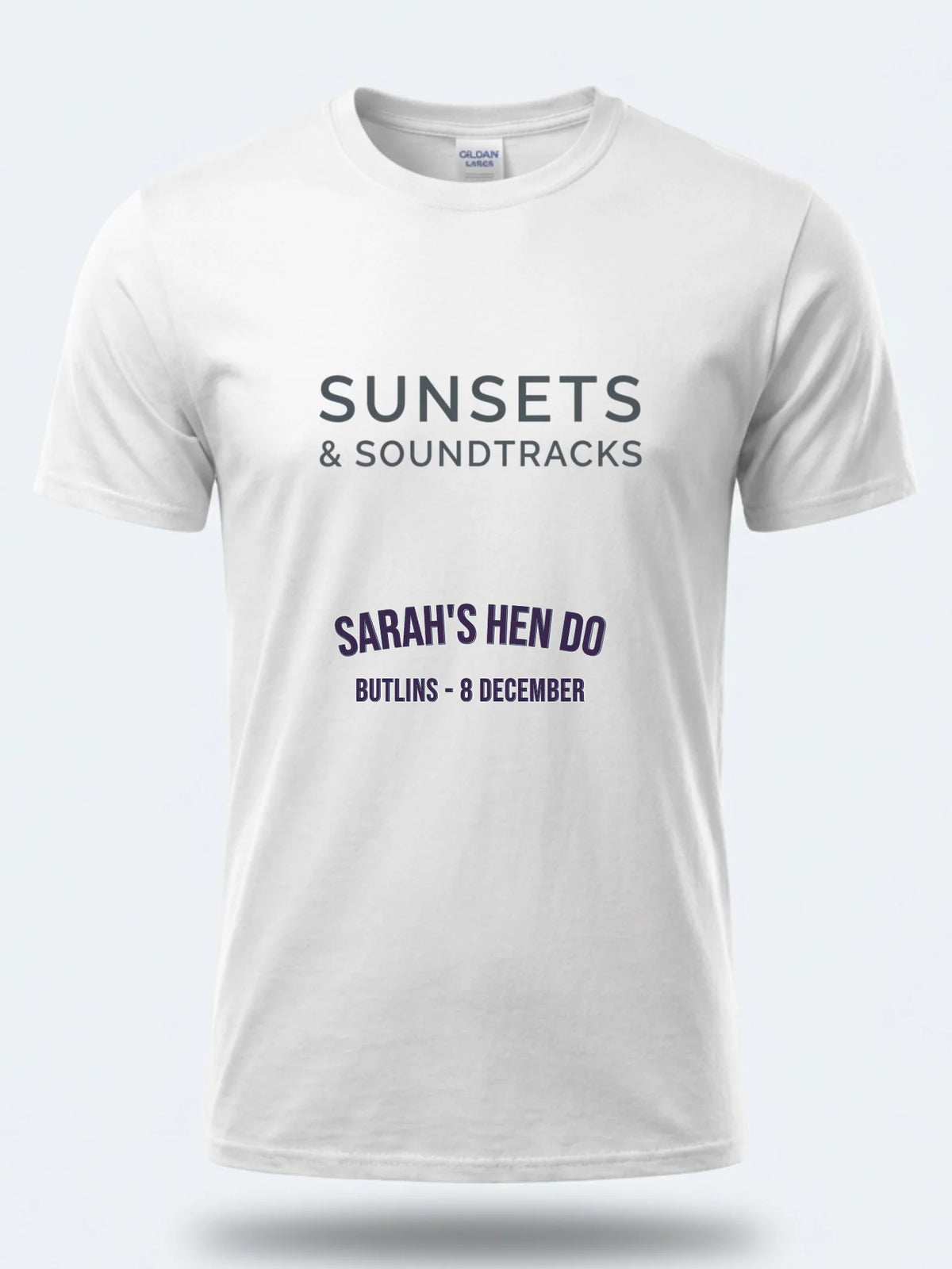 Personalised Ibiza Tee — white tee, front view