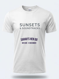Personalised Ibiza Tee — white tee, front view