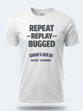 Personalised Bugged out Tee — white tee, front view