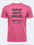 Personalised Bugged out Tee — pink tee, front view