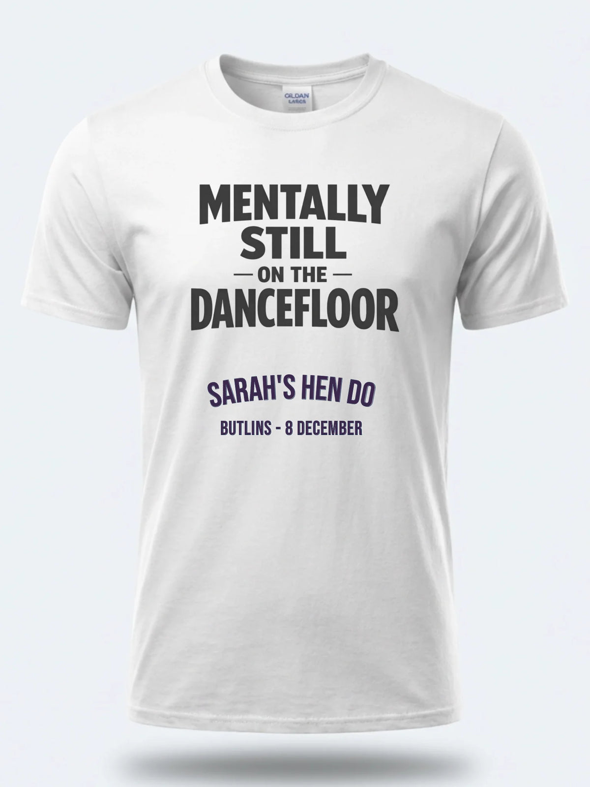 Personalised Bugged out Tee — white tee, front view