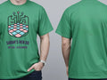 Personalised Bugged out Tee — irish green tee, front and back view