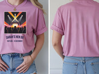 Personalised Bugged out Tee — azalea tee, front and back view