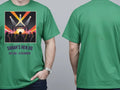 Personalised Bugged out Tee — irish green tee, front and back view