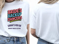 Personalised Hen Weekender Tee — white tee, front and back view