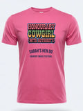Personalised Country Weekender Tee — pink tee, front view