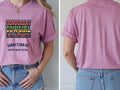 Personalised Country Weekender Tee — azalea tee, front and back view