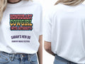 Personalised Country Weekender Tee — white tee, front and back view
