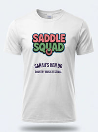 Personalised Country Weekender Tee — white tee, front view