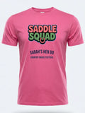 Personalised Country Weekender Tee — pink tee, front view