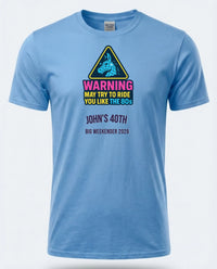 Personalised Banter Tee — carolina blue tee