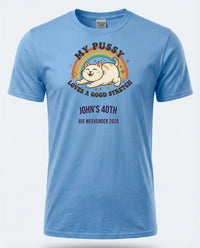 Personalised Banter Tee — carolina blue tee