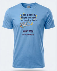 Personalised Banter Tee — carolina blue tee