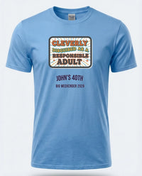 Personalised Banter Tee — carolina blue tee