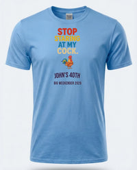 Personalised Banter Tee — carolina blue tee