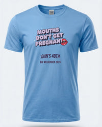 Personalised Banter Tee — carolina blue tee