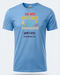 Personalised Banter Tee — carolina blue tee