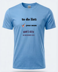 Personalised Banter Tee — carolina blue tee