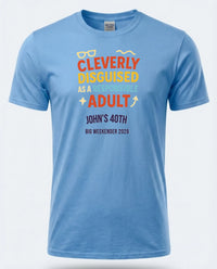 Personalised Banter Tee — carolina blue tee