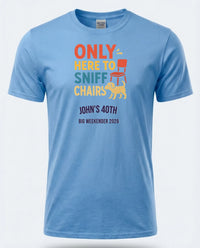 Personalised Banter Tee — carolina blue tee