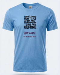 Personalised Banter Tee — carolina blue tee