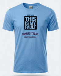 Personalised Weekender Unisex Tee — carolina blue tee