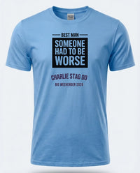 Personalised Weekender Unisex Tee — carolina blue tee