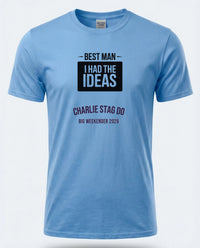 Personalised Weekender Unisex Tee — carolina blue tee
