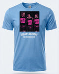 Neon Sketch Tee — Custom Neon Line Art Portrait on Black T-Shirt — carolina blue tee