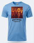 Vinyl Cover Tee — We Love the 70s Weekender Custom Photo T-Shirt — carolina blue tee