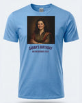 Absolute Legend Tee — Custom Oil Painting Portrait T-Shirt — carolina blue tee