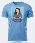 Retro Weekender Tee — Custom Travel Poster T-Shirt From Your Photo — carolina blue tee