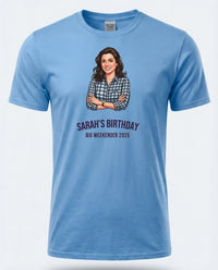 Cartoon Me Tee — Turn Your Photo Into a Custom Cartoon T-Shirt — carolina blue tee