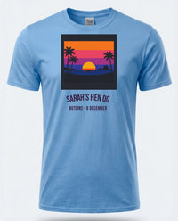 Personalised Ibiza Tee — carolina blue tee