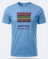 Personalised Country Weekender Tee — carolina blue tee