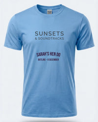 Personalised Ibiza Tee — carolina blue tee