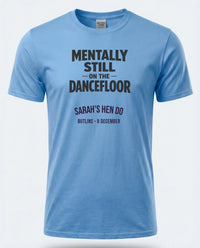Personalised Bugged out Tee — carolina blue tee