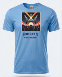Personalised Bugged out Tee — carolina blue tee