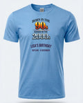 Personalised 90s Tee — carolina blue tee