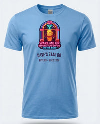 Personalised 80s Tee — carolina blue tee