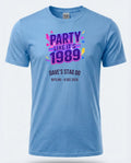 Personalised 80s Tee — carolina blue tee