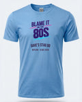 Personalised 80s Tee — carolina blue tee
