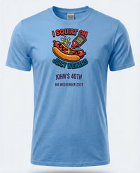 Personalised Banter Tee — carolina blue tee