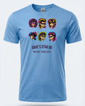 Personalised 80s Tee — carolina blue tee