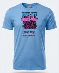 Personalised Banter Tee — carolina blue tee