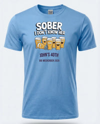 Personalised Banter Tee — carolina blue tee