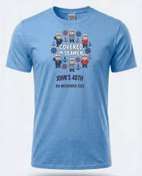 Personalised Banter Tee — carolina blue tee