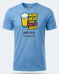 Personalised Banter Tee — carolina blue tee