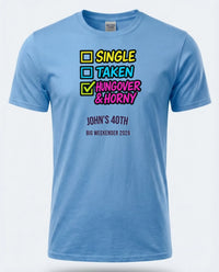 Personalised Banter Tee — carolina blue tee